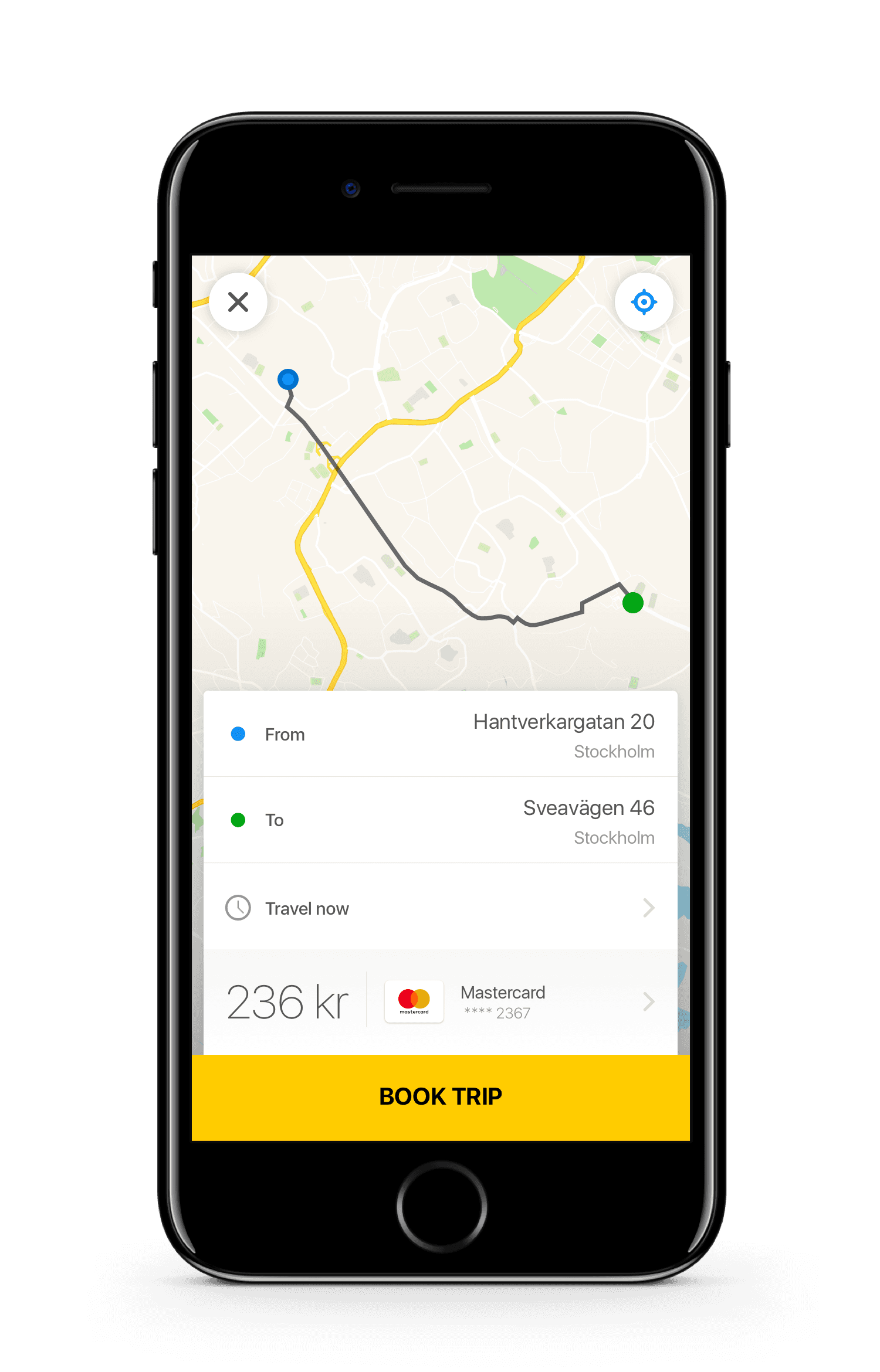 Book trip in app